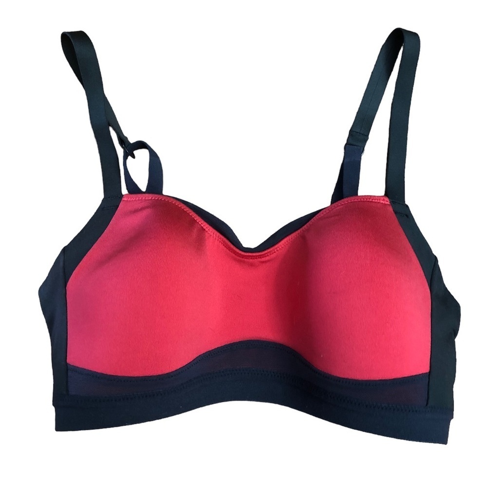 Brooks Fineform Moving Comfort Collection Sports Bra Sz XS Red & Grey